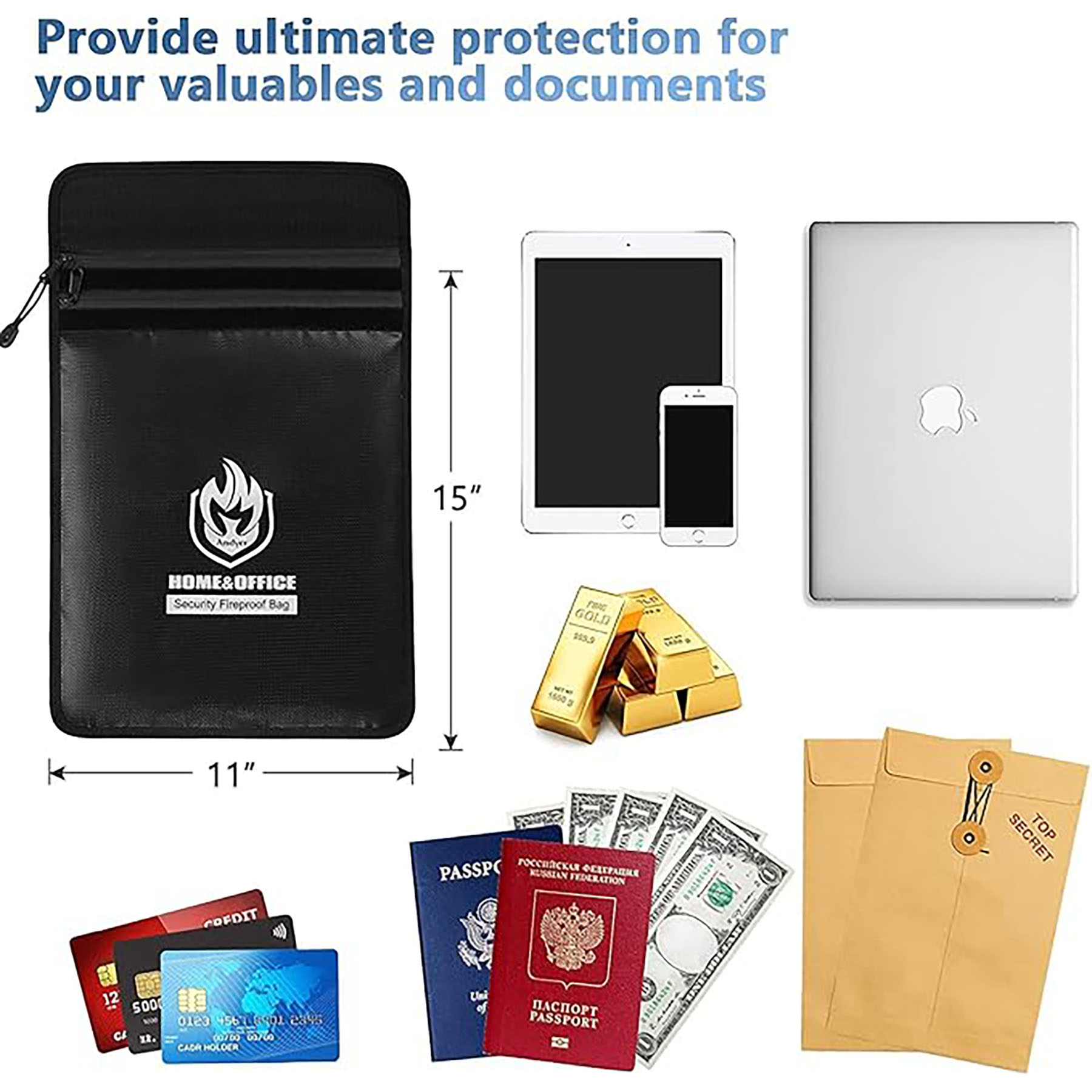 Fireproof & Water Resistant Document Safe 3