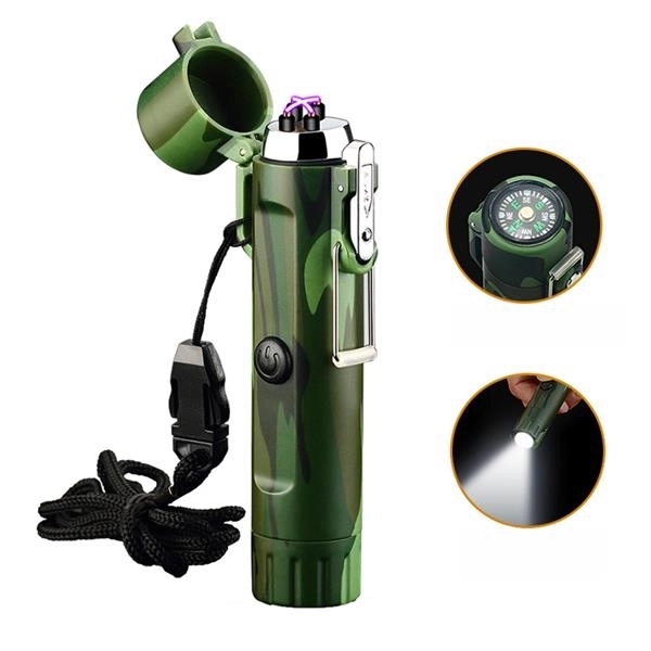 Outdoor Flashlight With Electronic Lighter 2