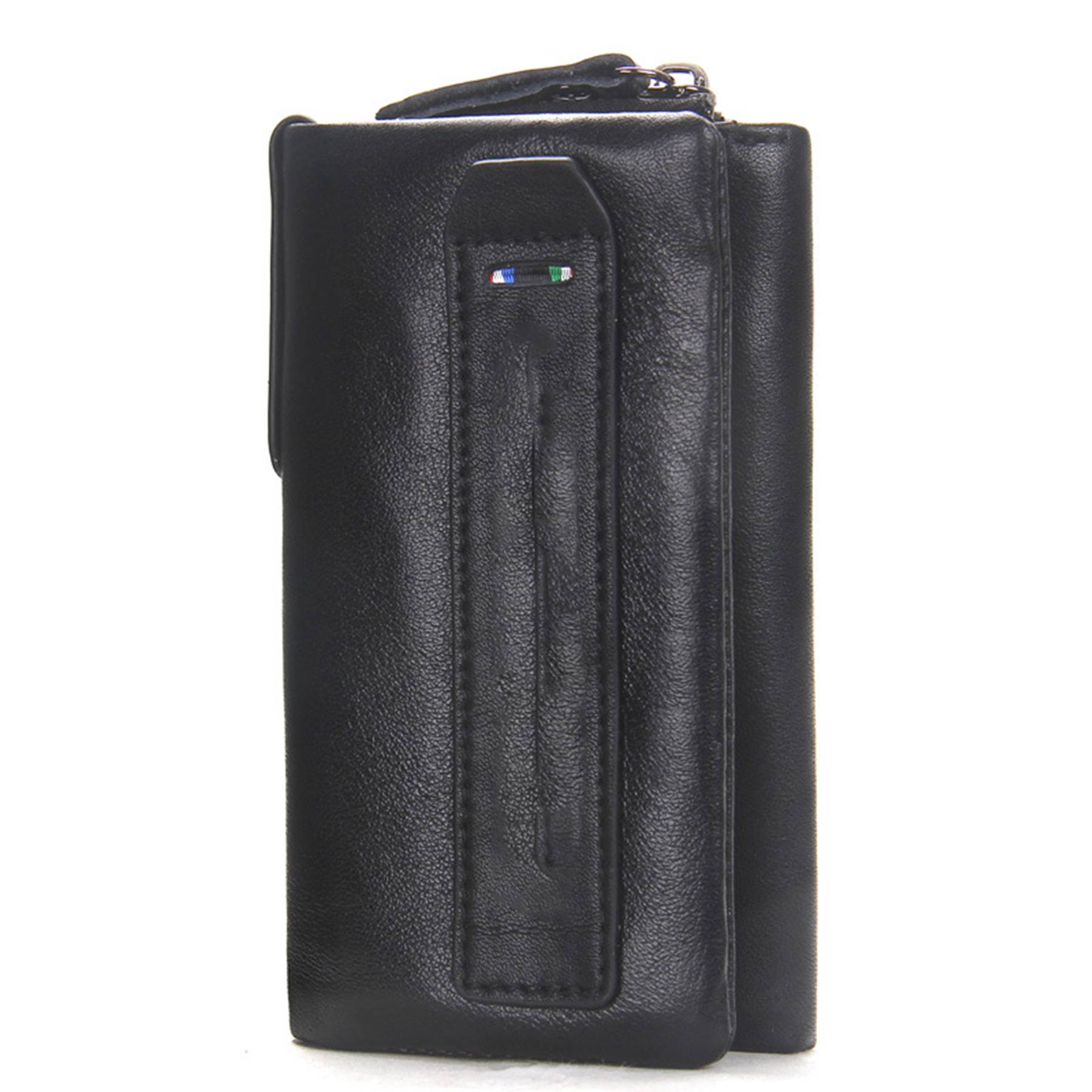 Genuine Leather Key Holder Wallet Men Coffee Black 11