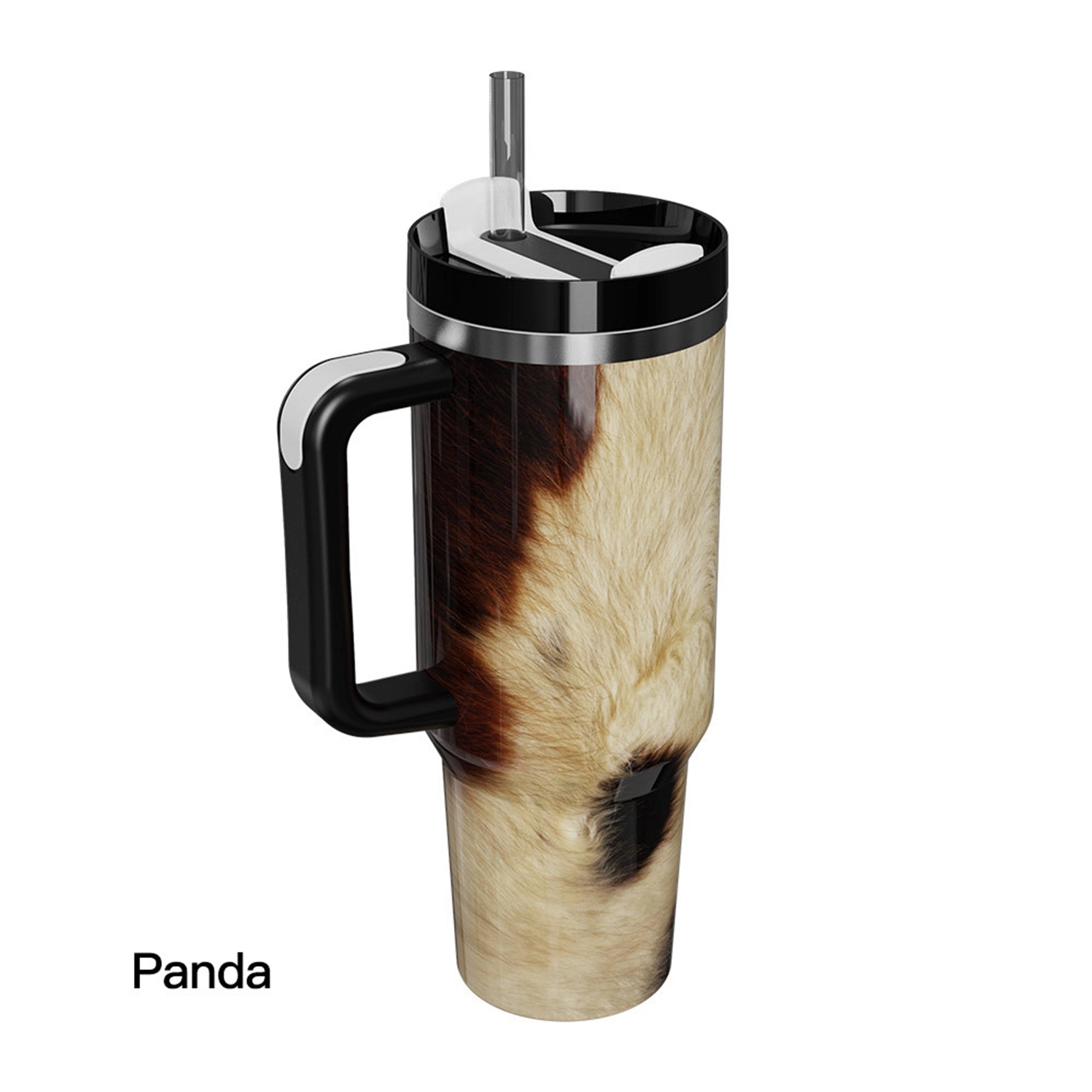 40 Oz. Stainless Steel Tumbler with Handle & Straw 12
