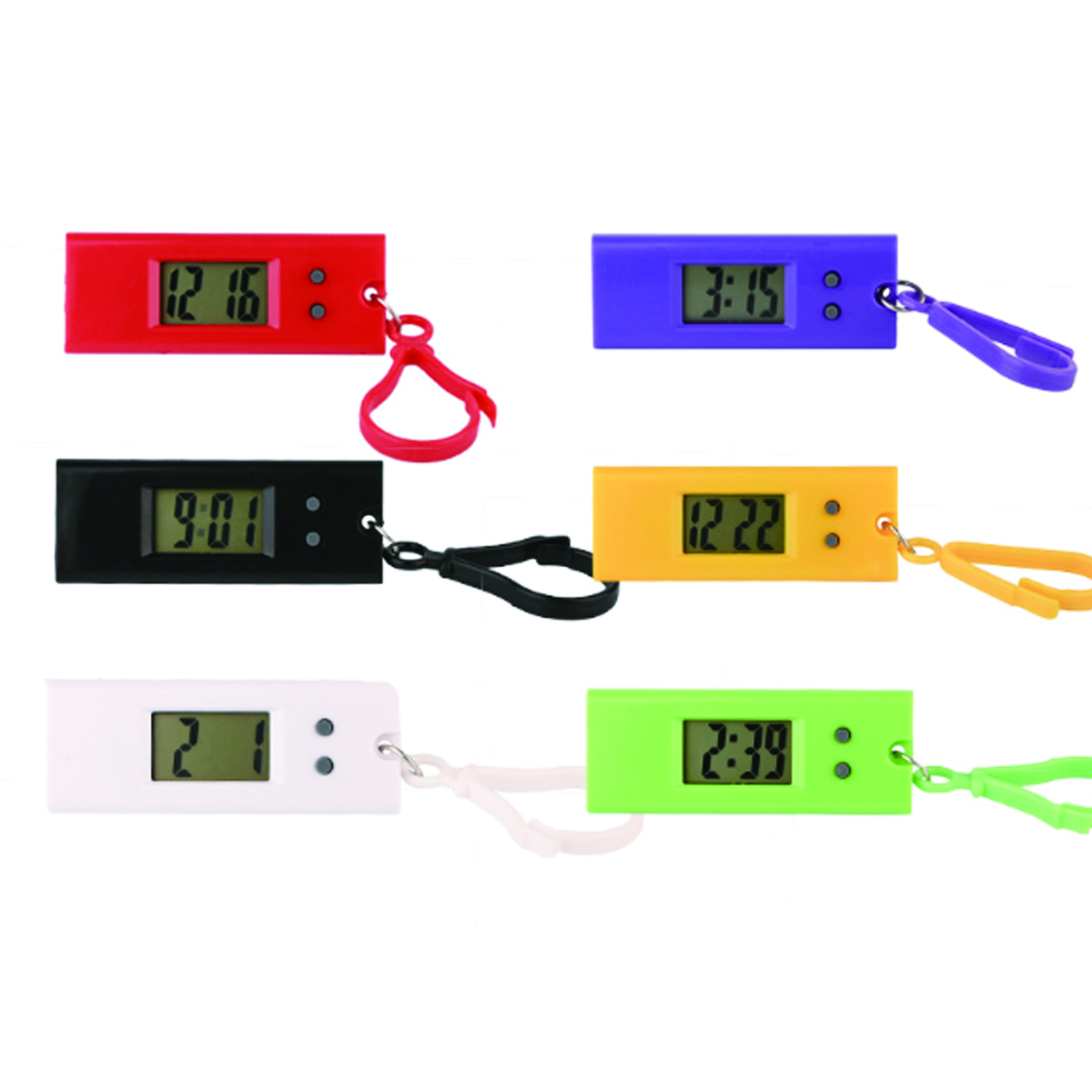 Mini Digital Keychain Watch with Clip for Students 7