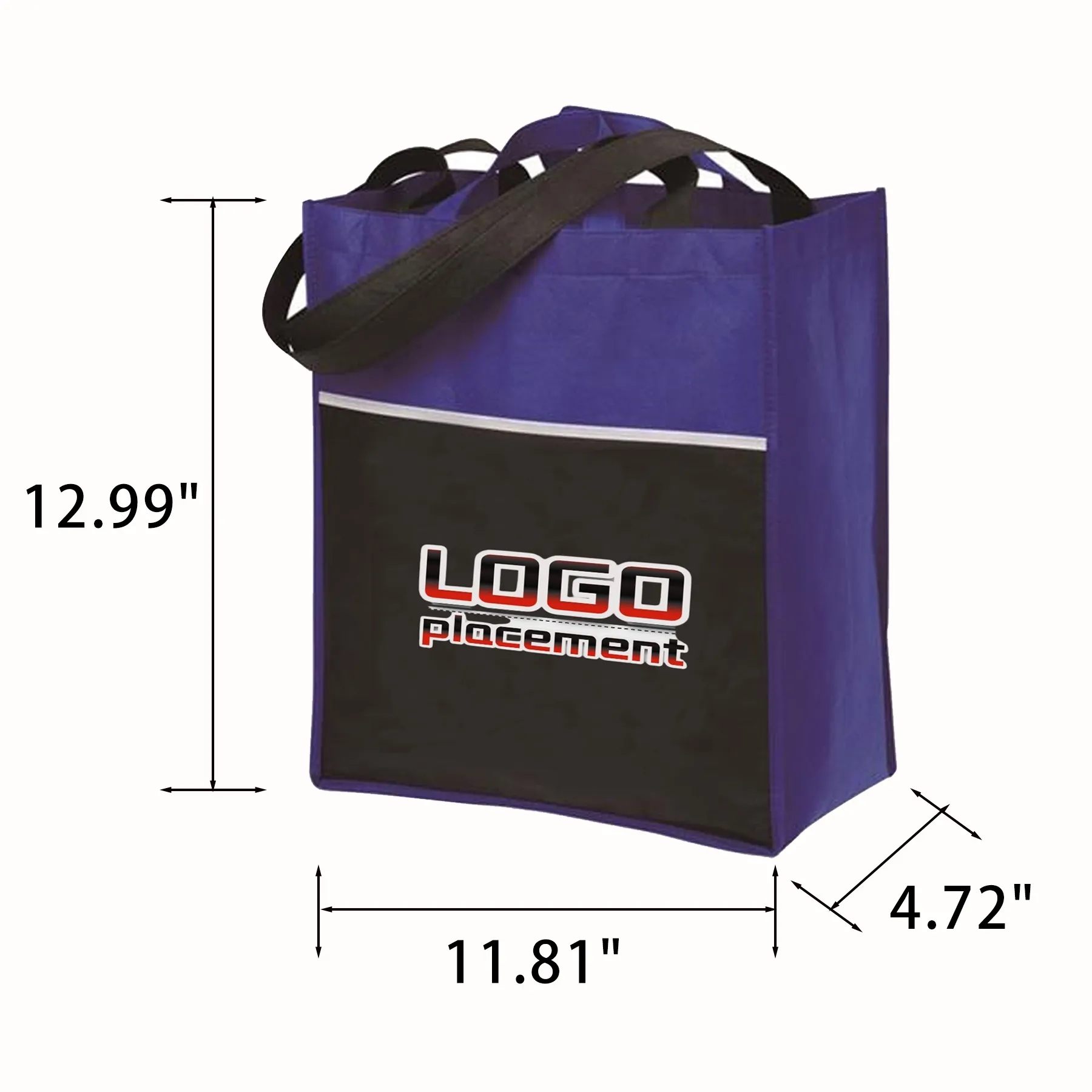 Grocery Tote Bag W/Front Pocket 3