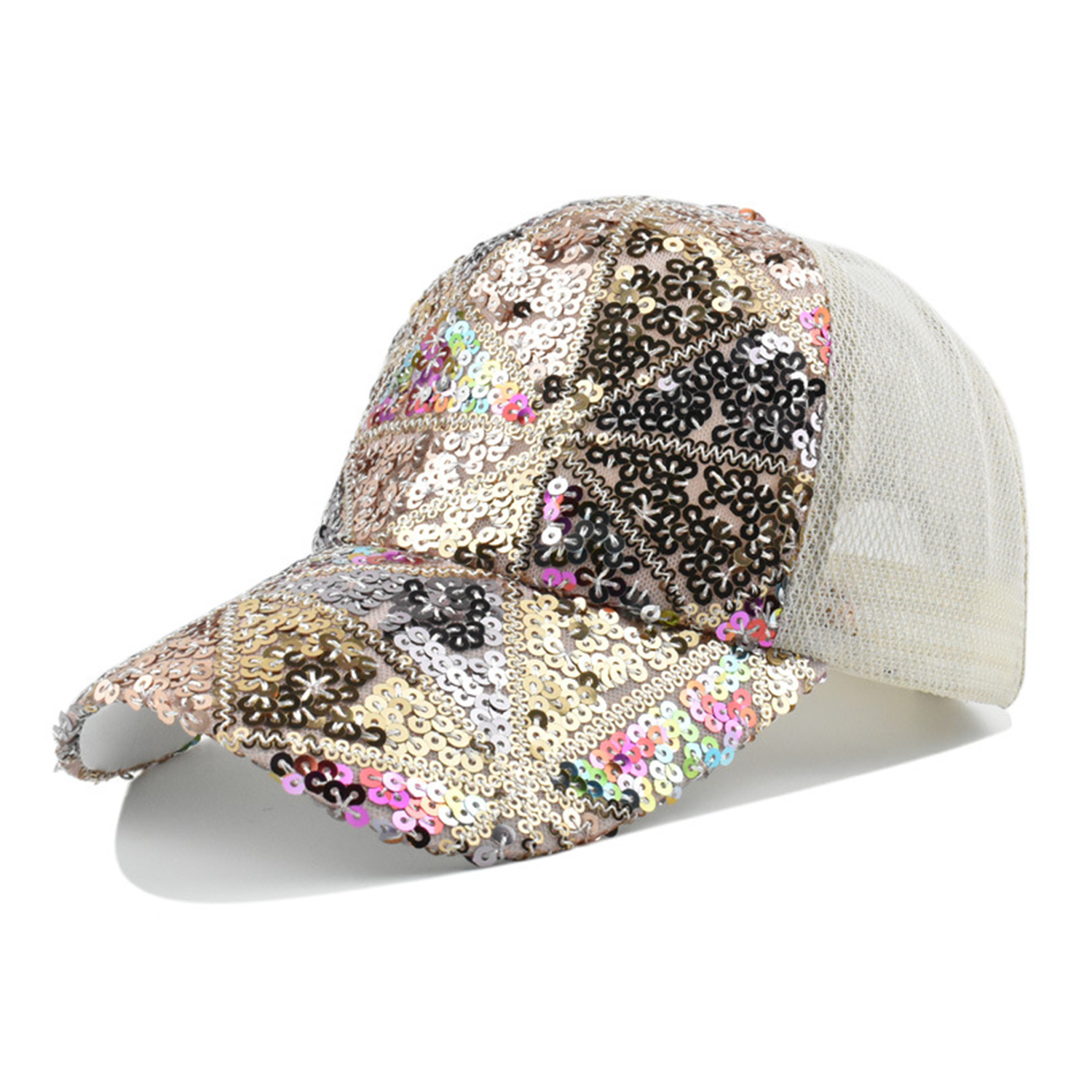 Unisex Sequin Mesh Baseball Cap 4
