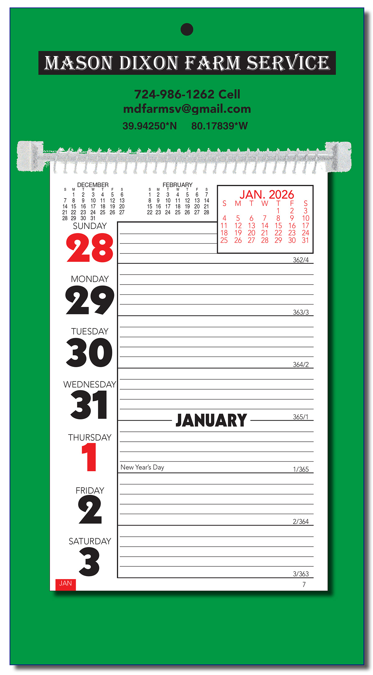 Almanac Weekly Memo Wall Calendar (PMS Match) 1