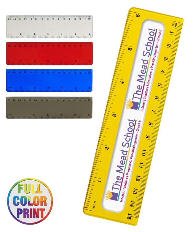 Translucent 6" Ruler - Full Color Print 1