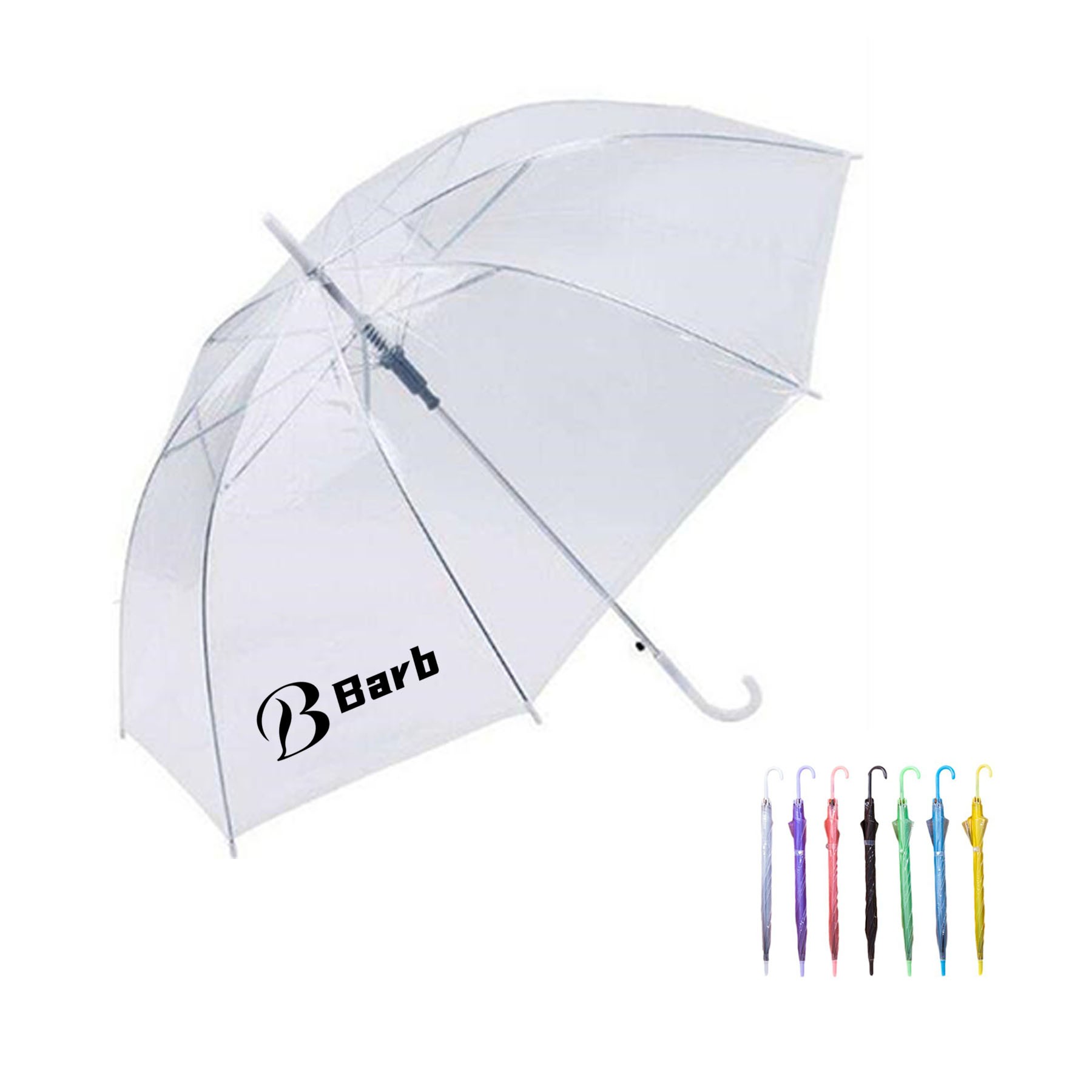 Transparent Long Handle Advertising Umbrella