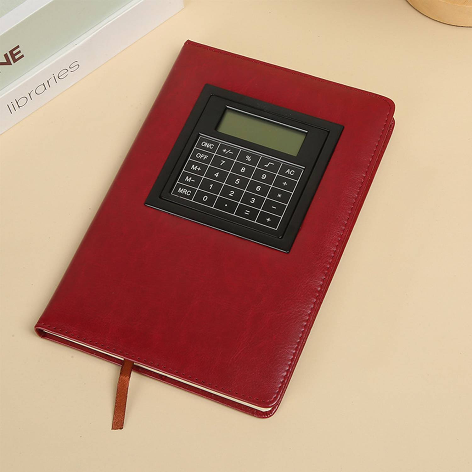 A5 200 Pages PU Leather Notebook w/ Calculator 5