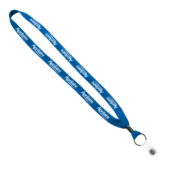 5/8" Polyester Shoelace Lanyard with Metal Crimp & Split-Ring 18