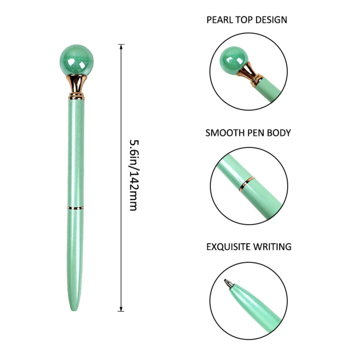 0.7 MM Writing Big Pearl Retractable Ballpoint Pen 3