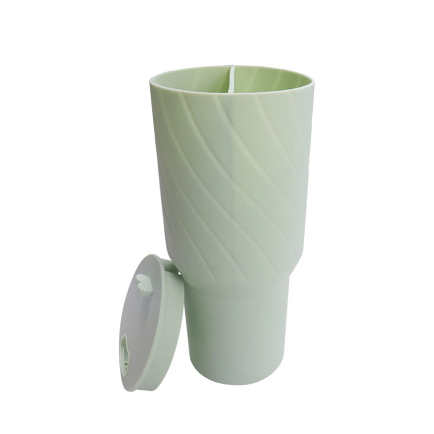 2 in 1 Silicone 40 Oz Drink Separator Cup Liner with Lid 10