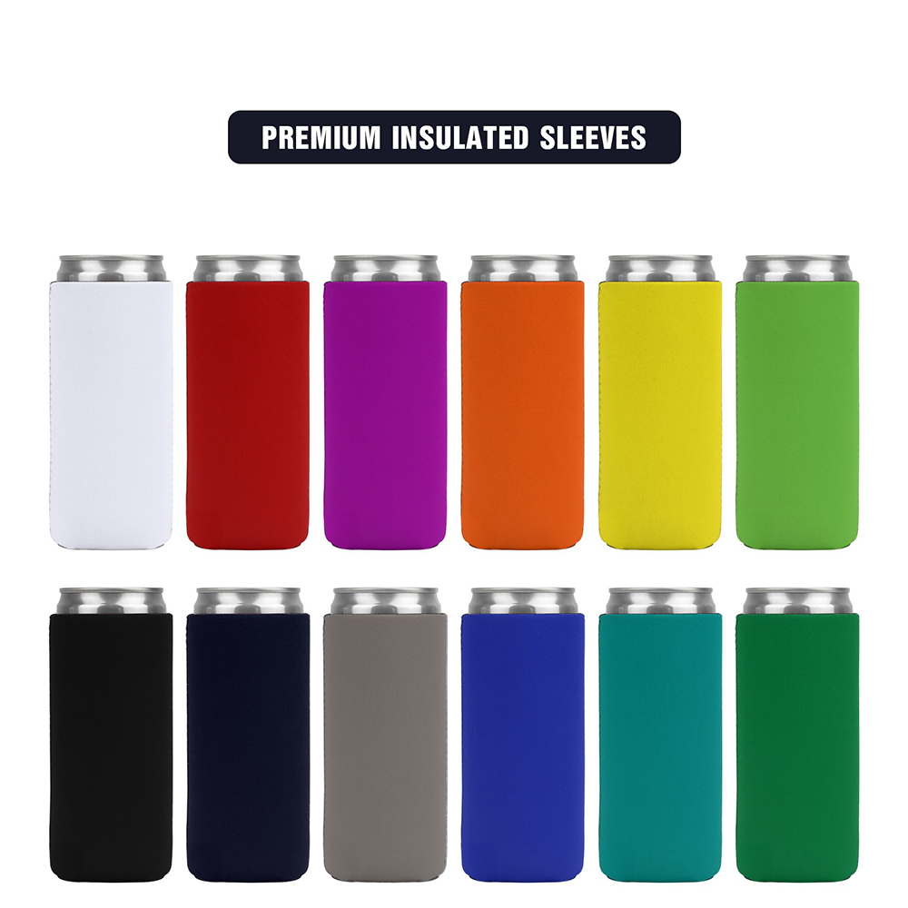 Slim Collapsible Neoprene Can Cooler 2