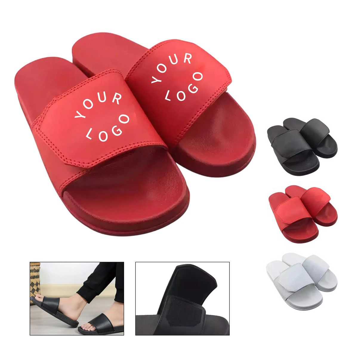 PVC Sandals Lightweight with Non Slip Footbed 3