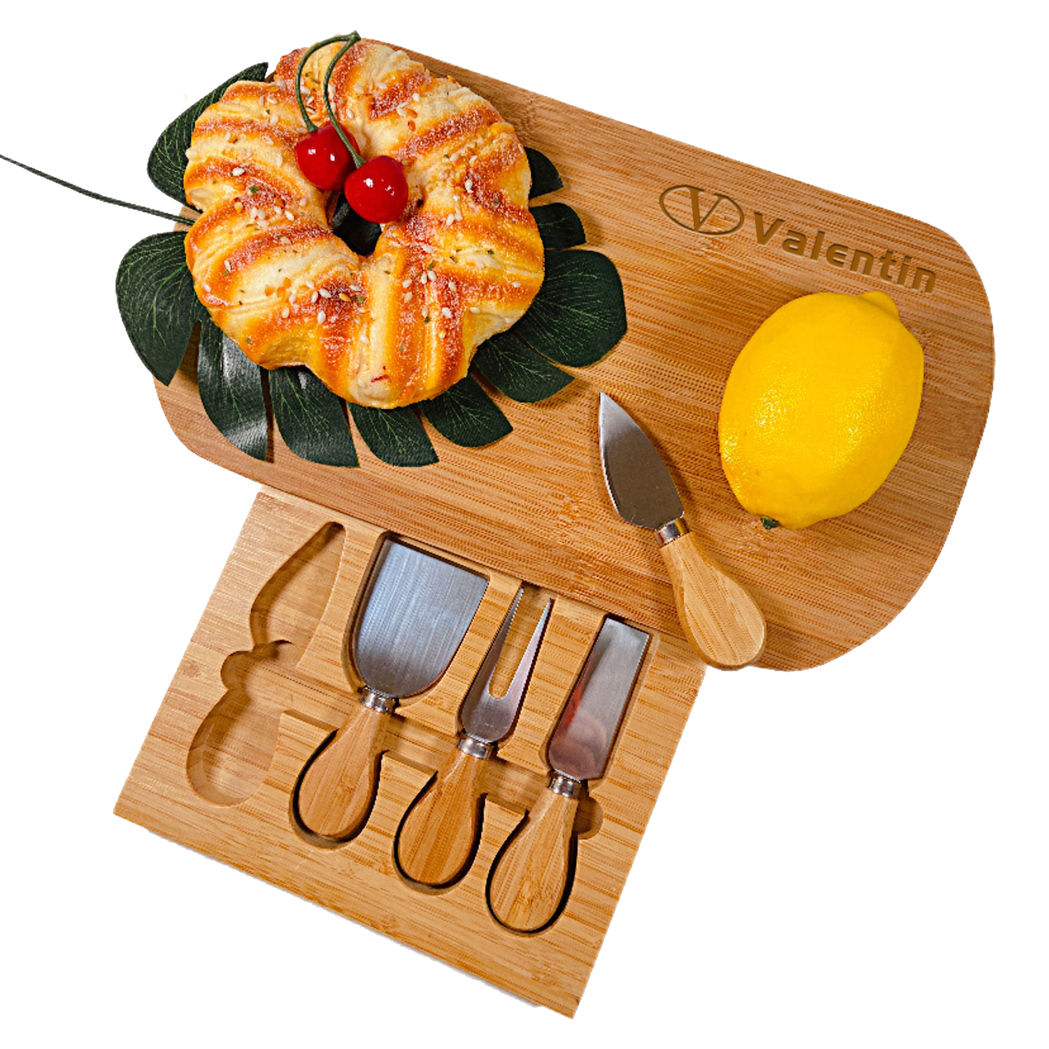 Bamboo Cheese Board Set 1