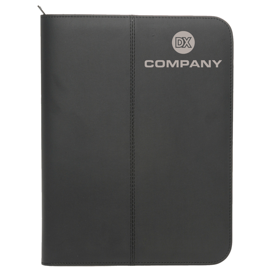 Zippered Black Leather Portfolios 2