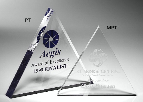 Triangle Paperweight Acrylic Award 1