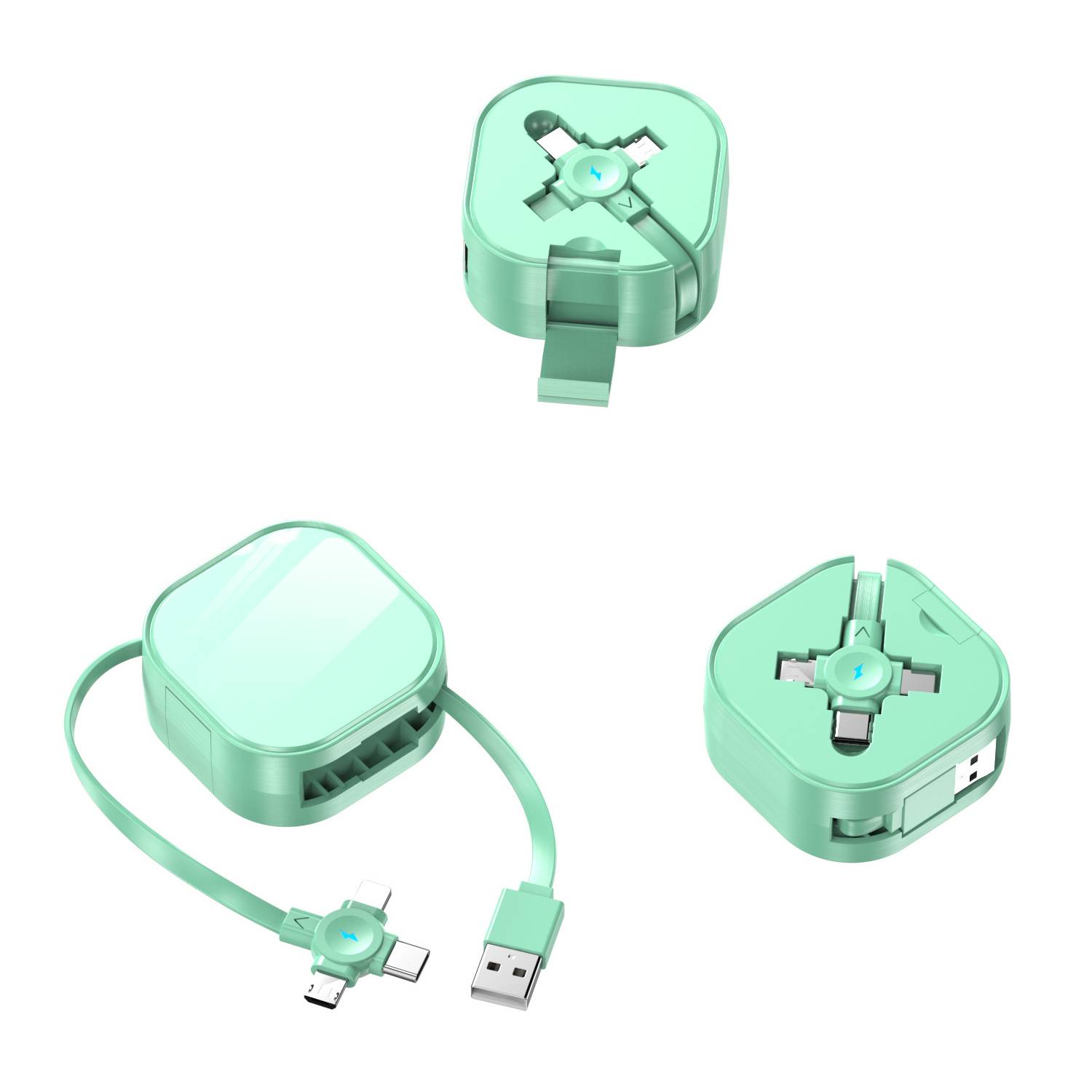 3 in 1 Retractable Charging Cable with Phone Stand 4