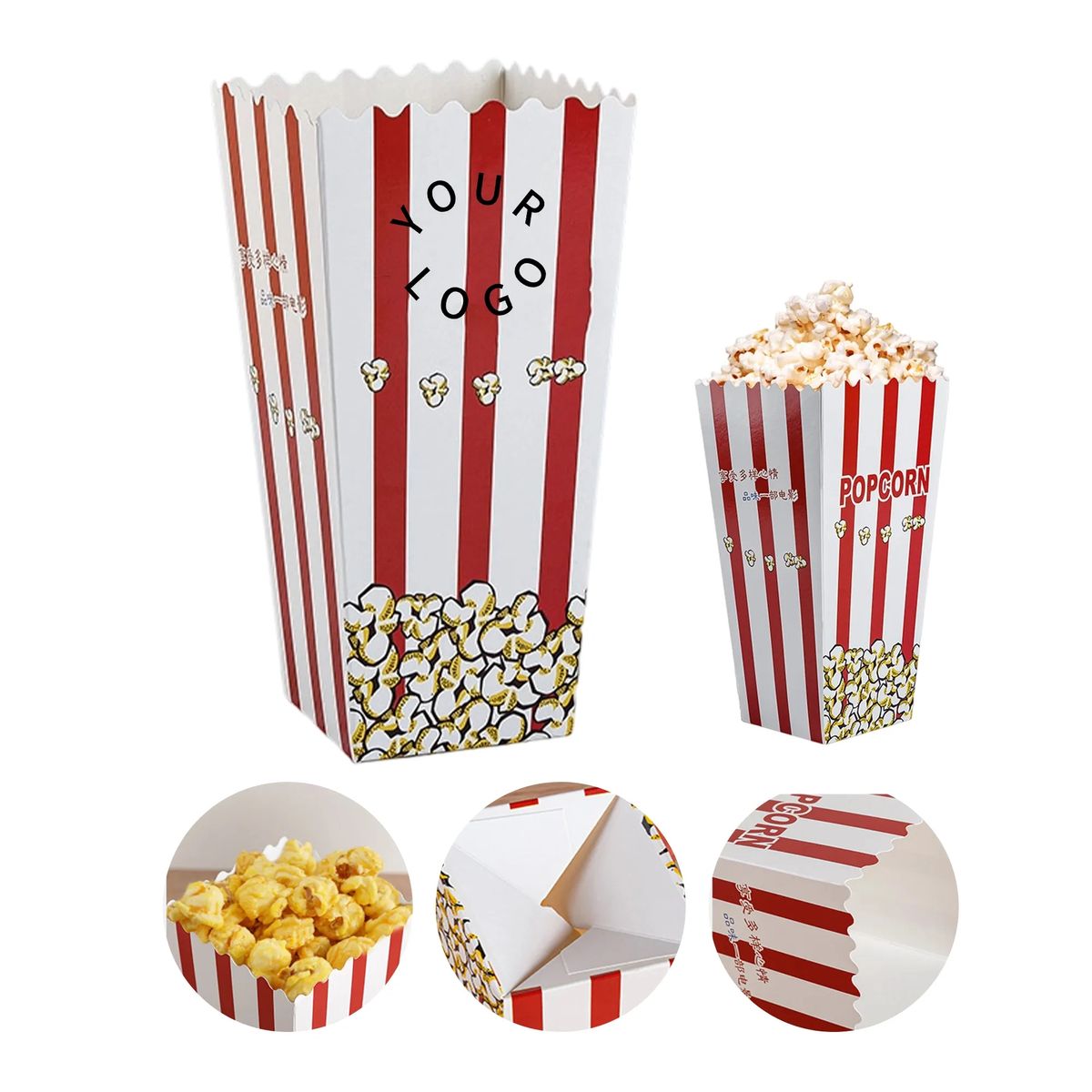 Grease-Resistant Popcorn Bucket 46oz Scoop Style for Movie Nights 1