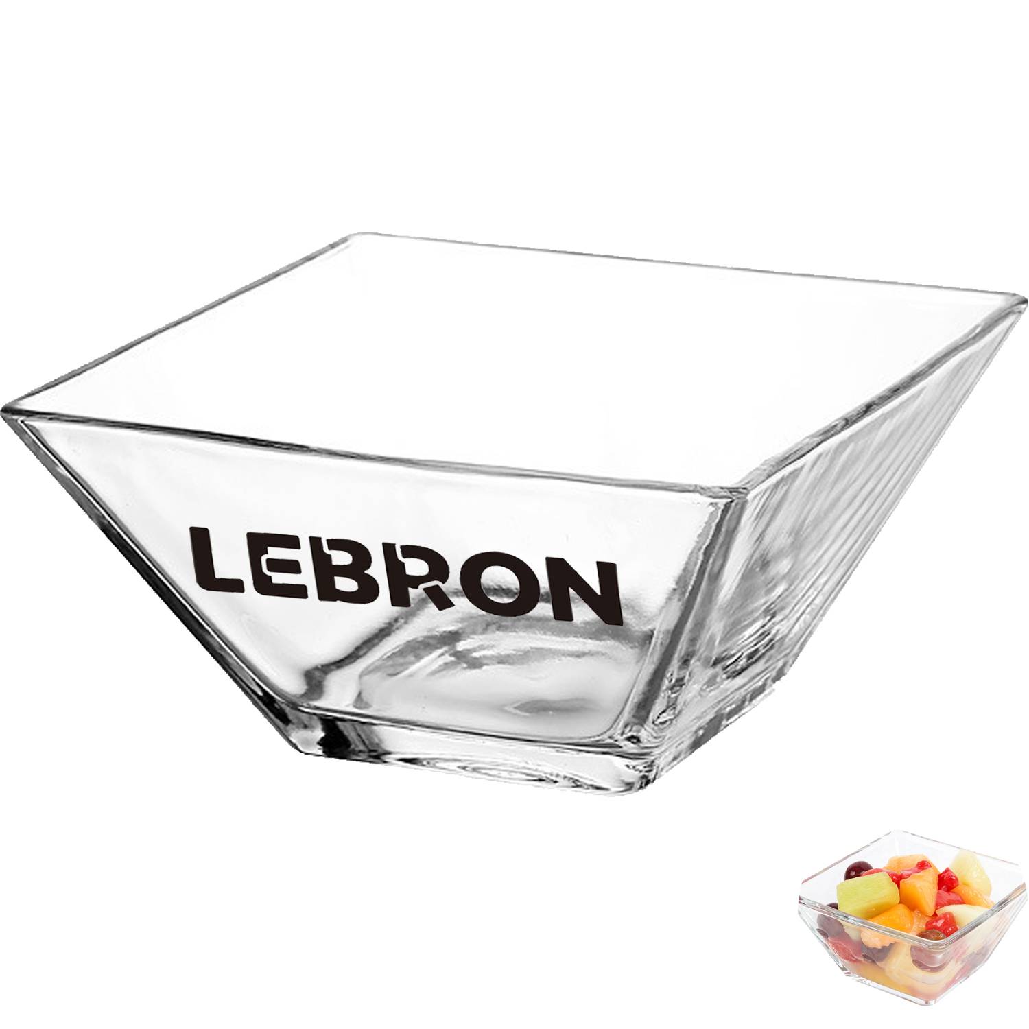 9oz Clear Glass Square Bowl 2