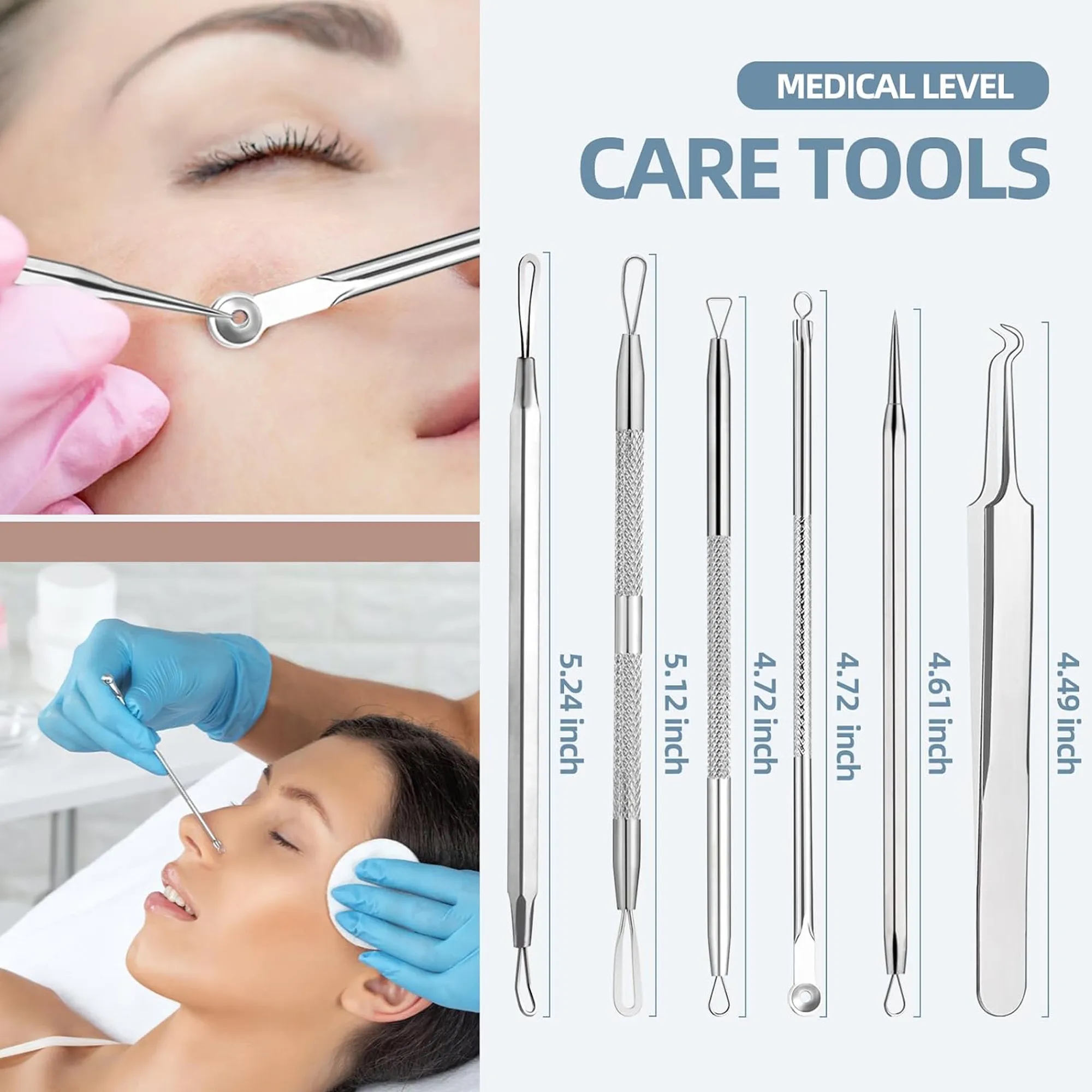 Stainless Steel Blackhead Remover Kit 6