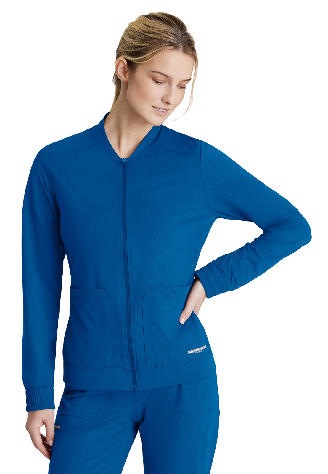 Skechers Slip-Ins - Women's Three-Pocket Zip-Up Contour Warm-Up Scrub Jacket 10