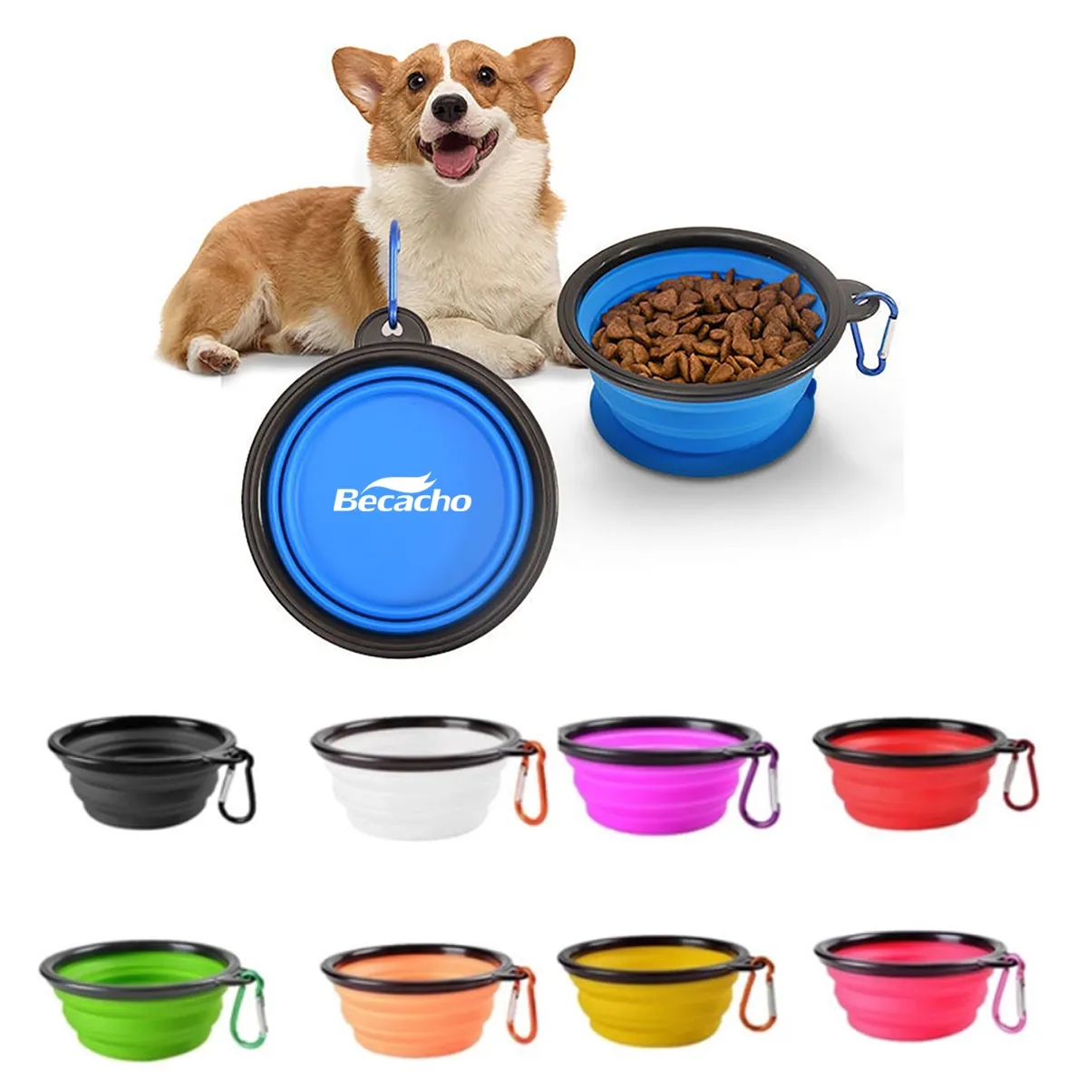 Folding Bowl With Carabiner Hook 1