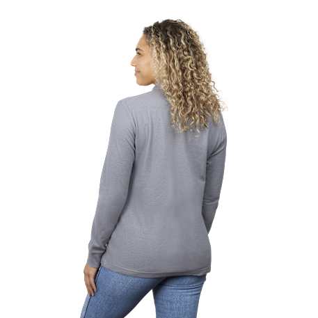 PALO Long Sleeve 100% Cotton Pique Polo - Women's 107