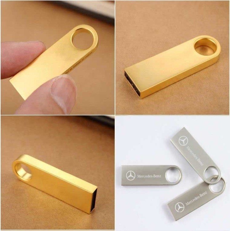 8GB mini metal USB flash drivers in gold color 2