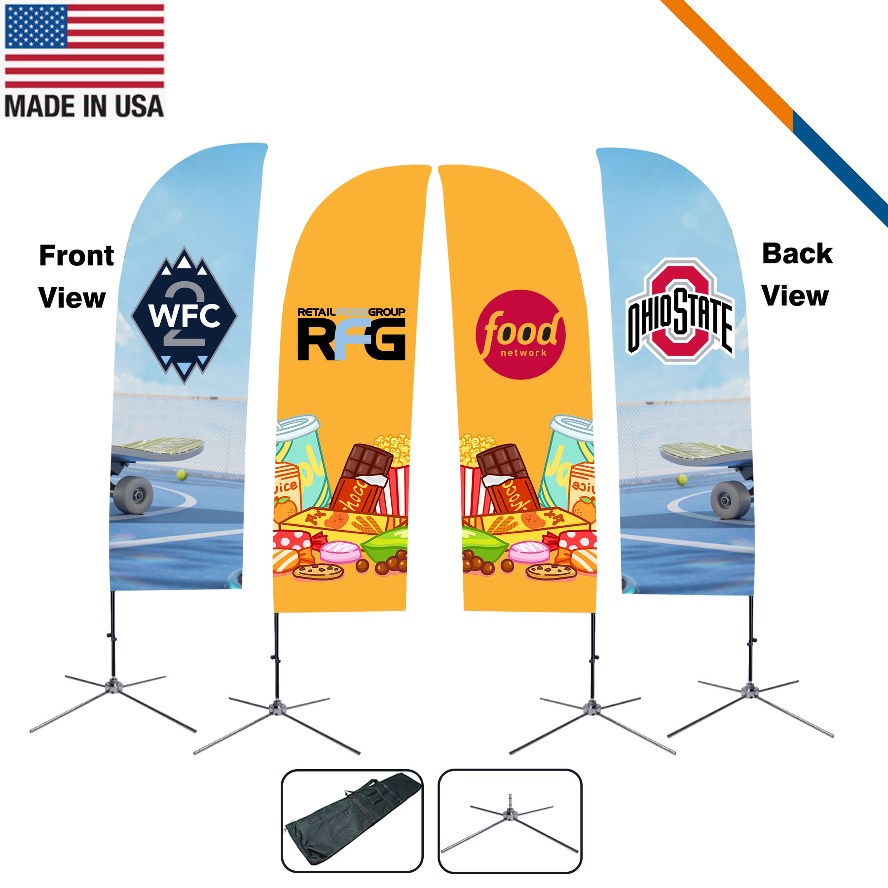 10' Fumiro Double-Sided Straight Flag 2