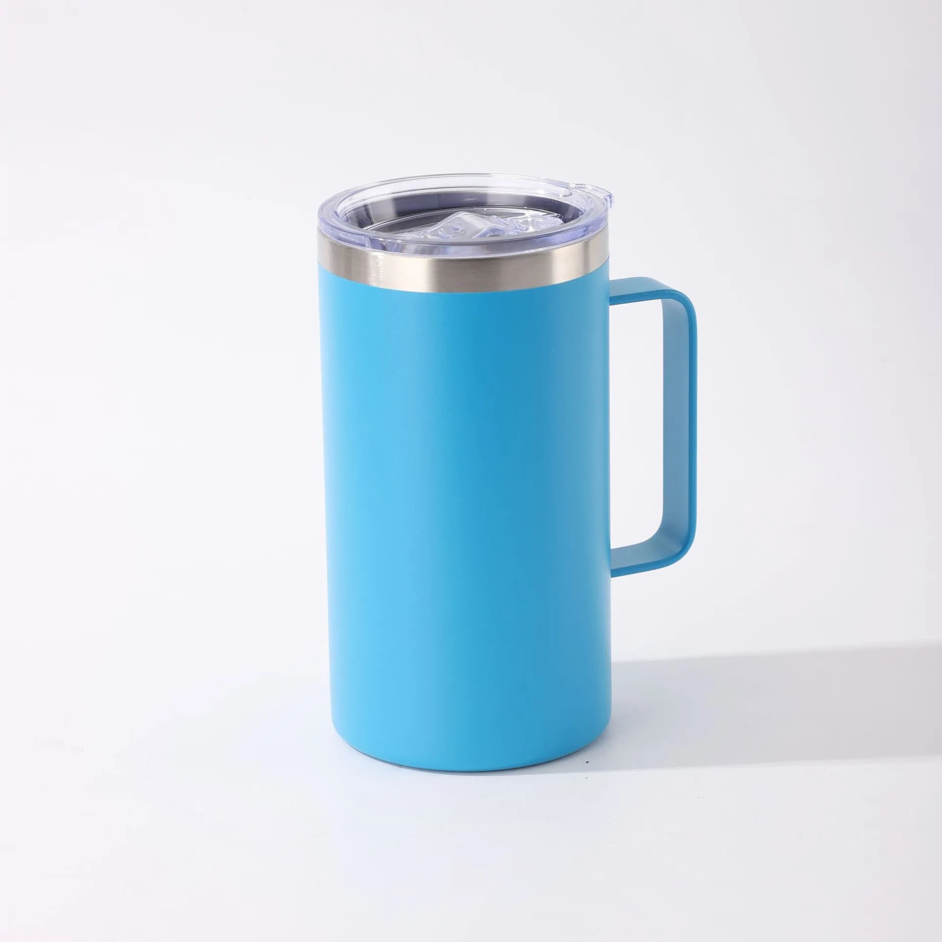 Double Wall Vacuum ReusableTravel Mug with Lid-24oz 5