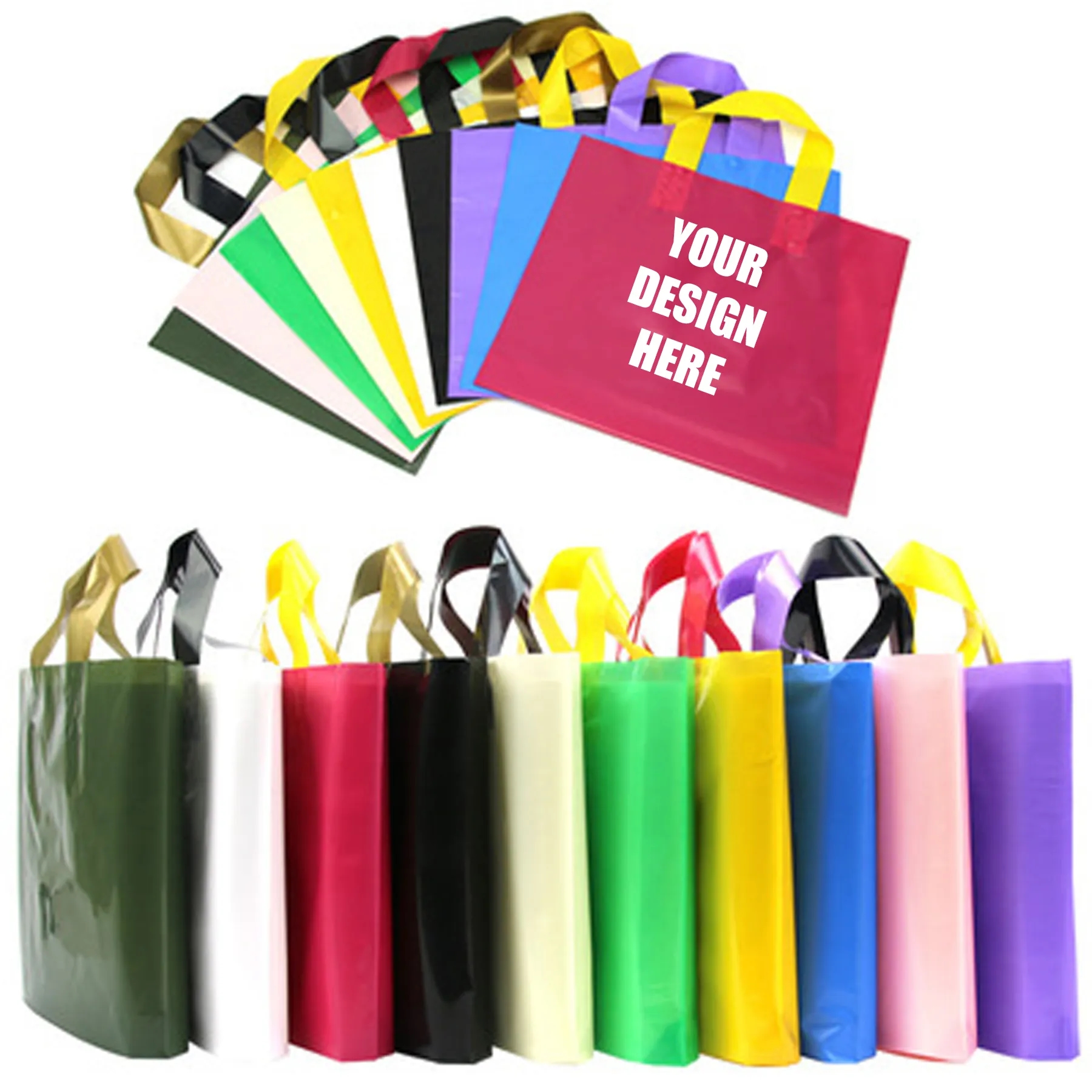 Custom Plastic Grocery Tote Bag MOQ500 8