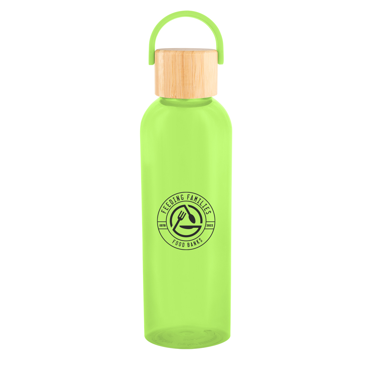 20 Oz. Ally rPET Bottle With Bamboo Lid And Easy Carry Handle 13