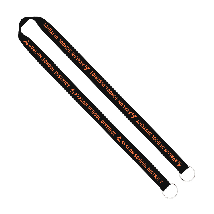 3/4" Screen Printed Lanyard with Double Clips 19