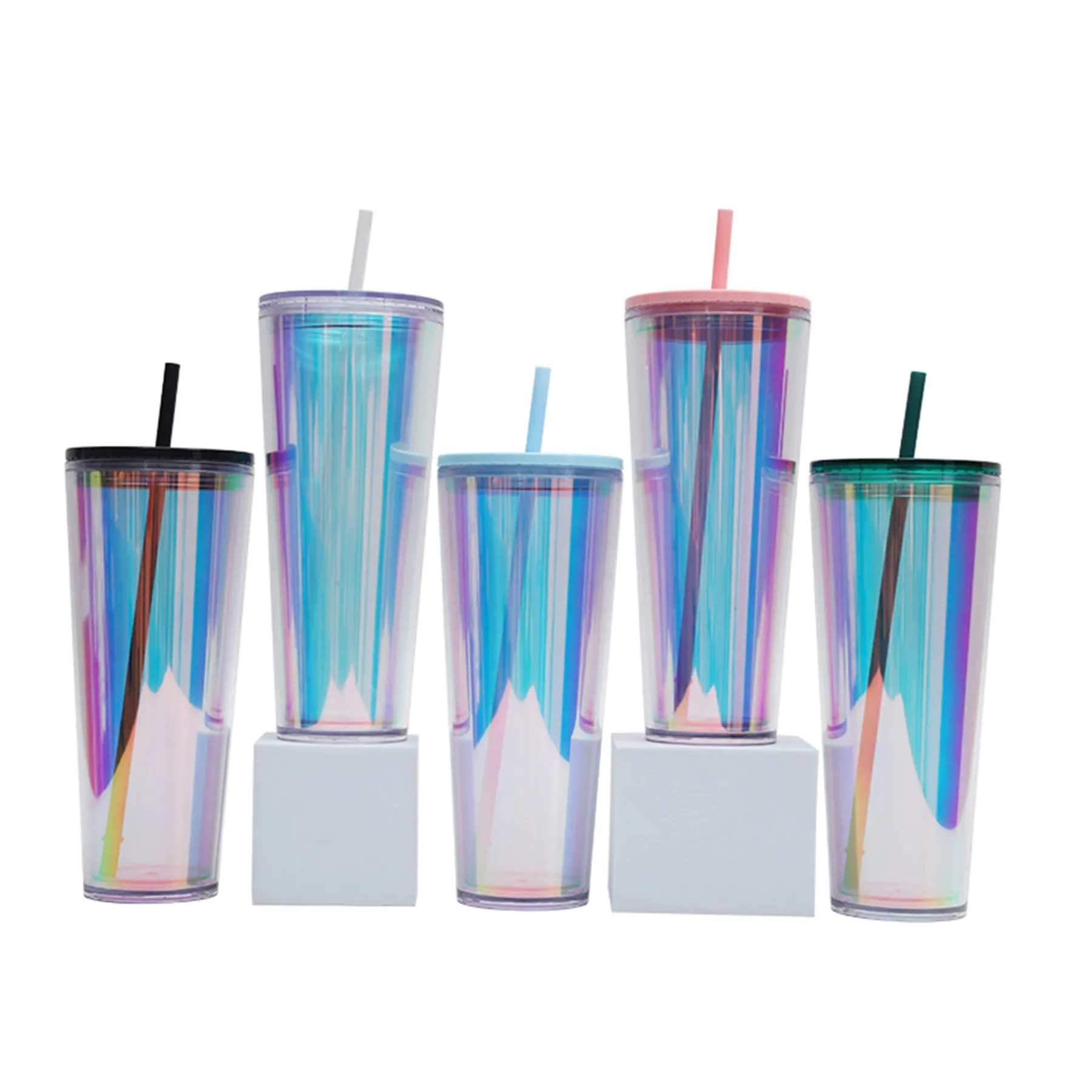 24 Oz. Laser Double Wall Plastic Straw Cup 3