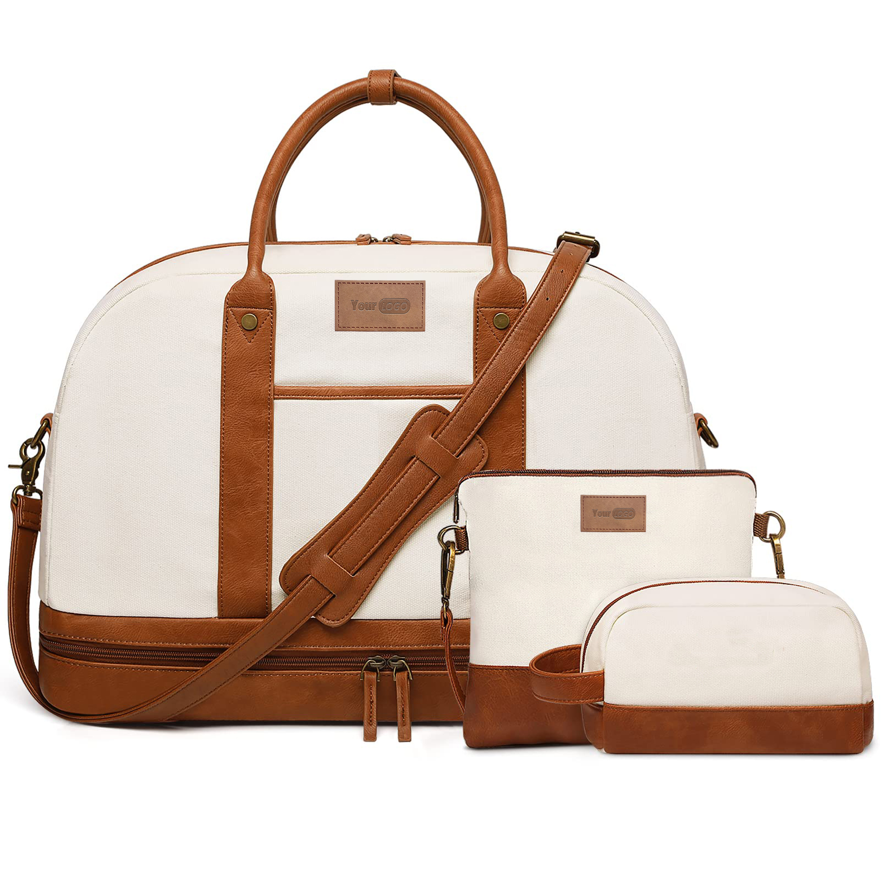 Canvas Overnight Bag Carry on Shoulder Duffel Bag 2