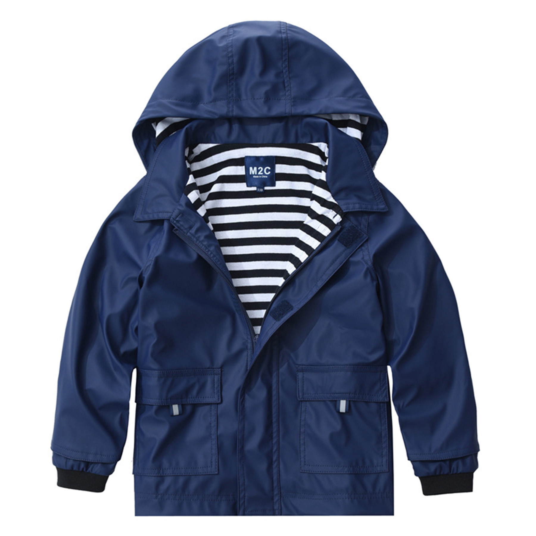 Boys And Girls Outdoor Camping PU Hooded Jacket 7