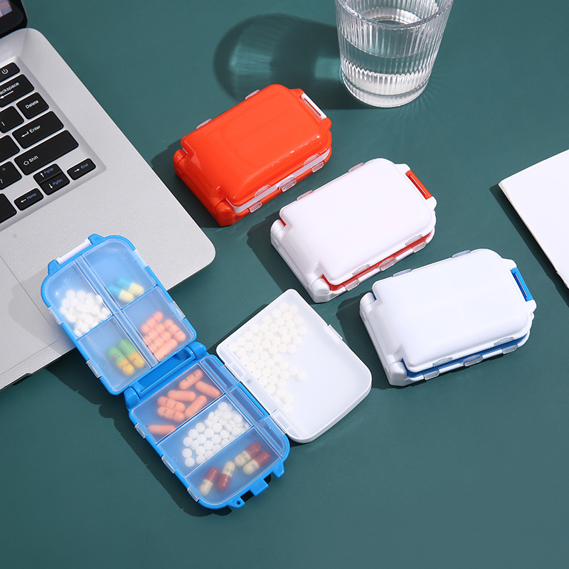 8 Compartments Pill Organizer Portable Pocket Pill Box Dispenser 30