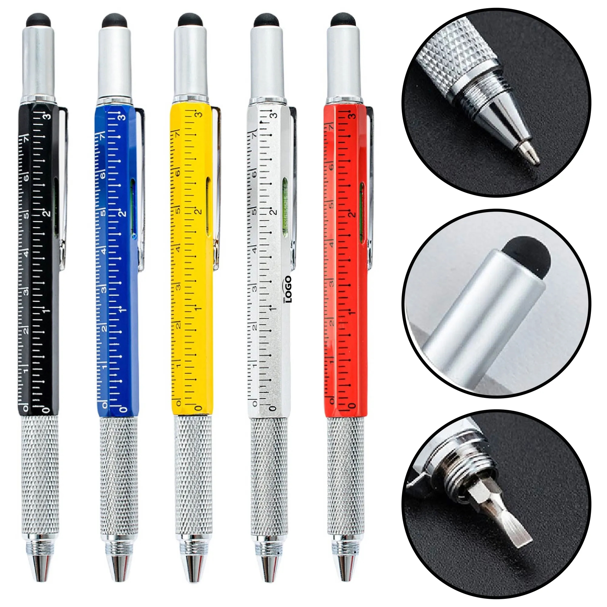 6-in-1 Metal Stylus Multitool Pen 2