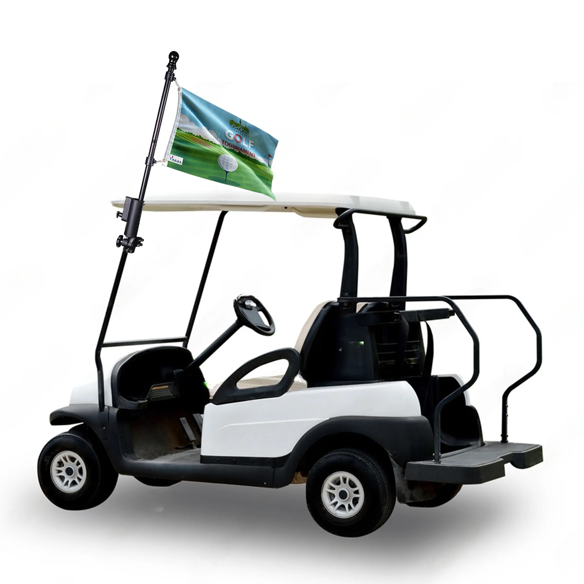 Premium Golf Cart Flag Pole Kit with Flag 3