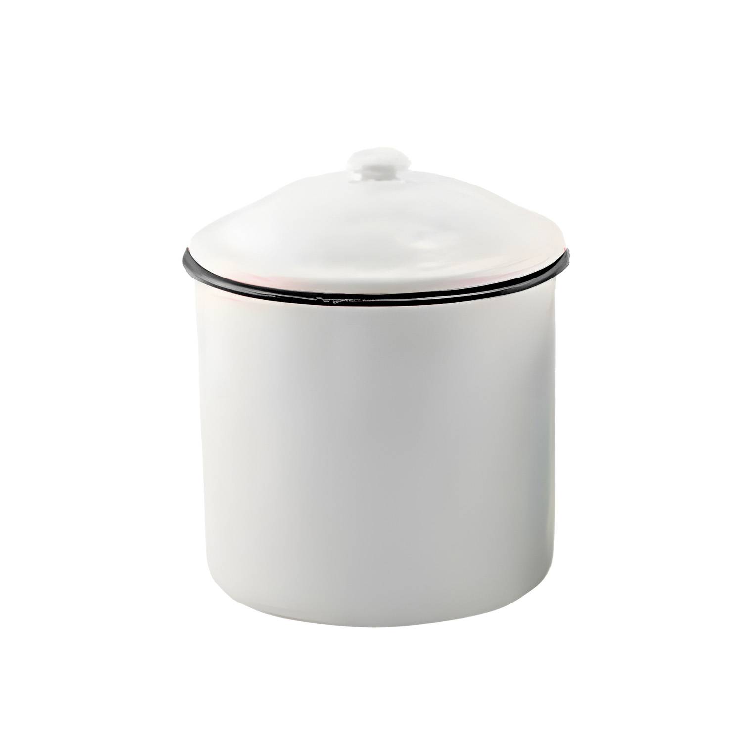 3PCS White Enamel Canister Set 2
