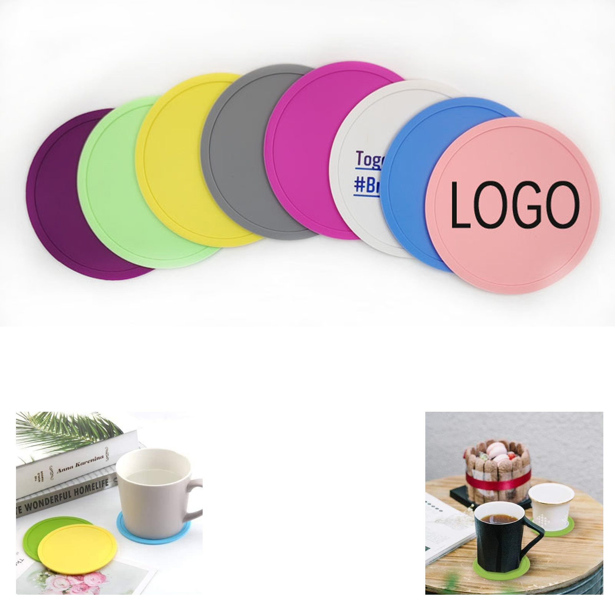 Round Silicone Coasters 1