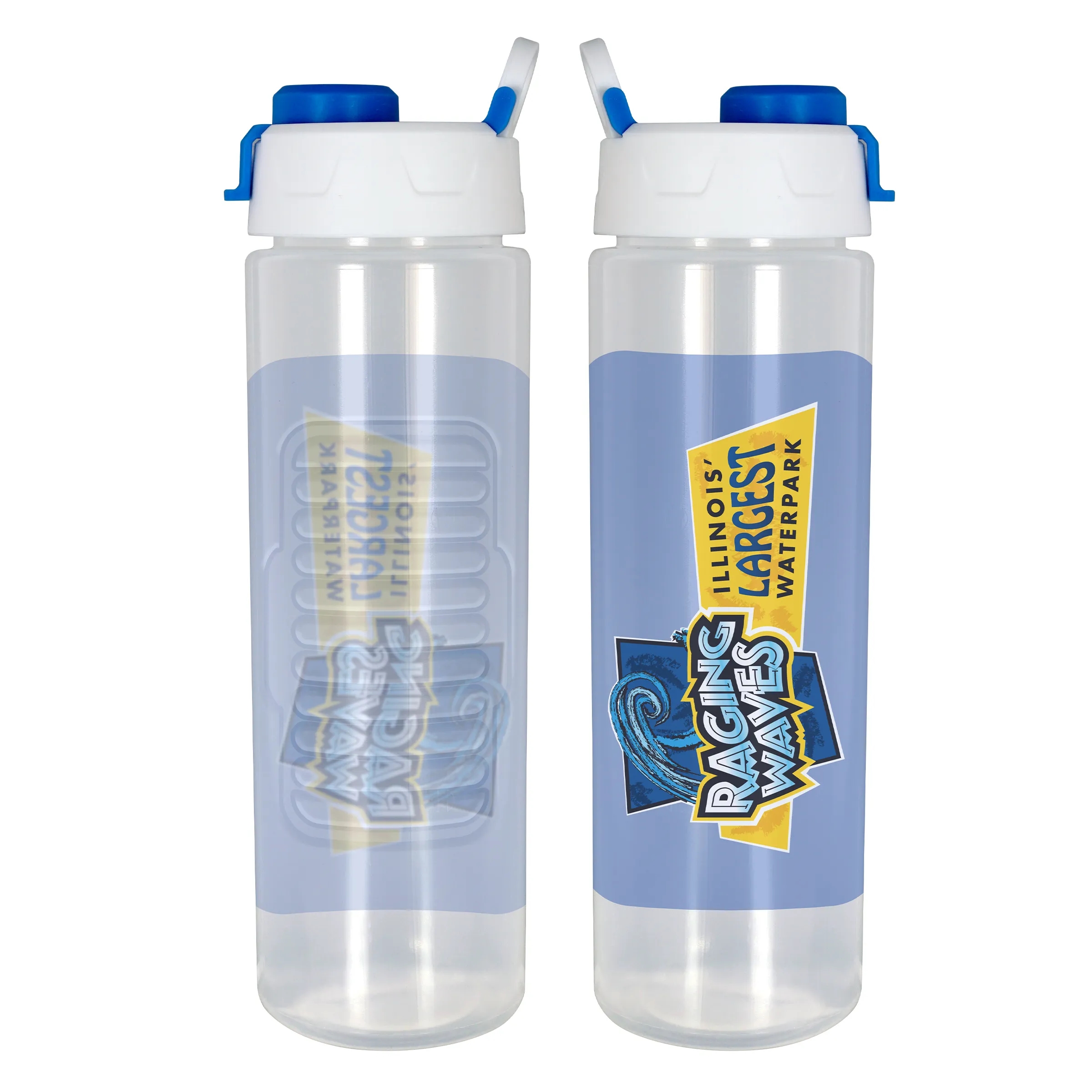 Two Tone Pop Up 24 oz. Full Color Debossed Bottle 11