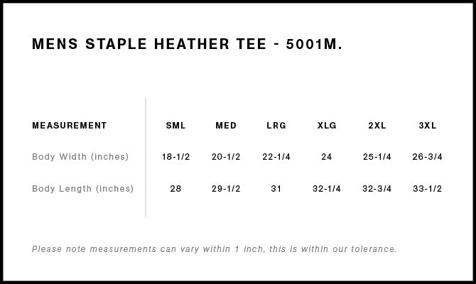Staple Heather Tee | 5001M 21