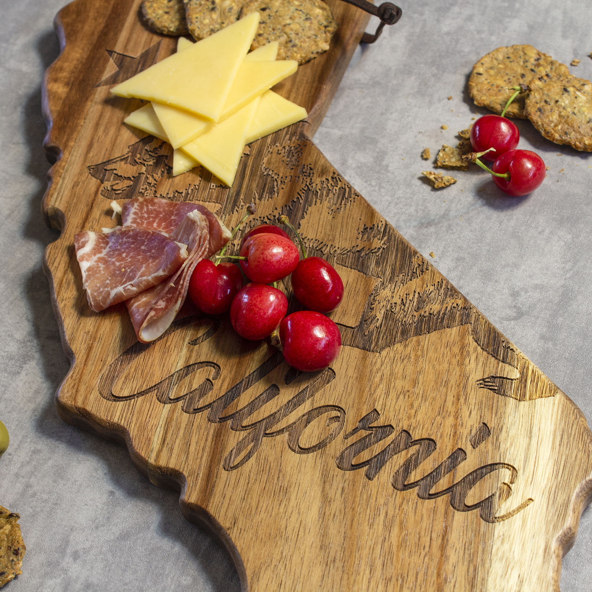 Rock & Branch® Origins Series California State Shaped Cutting & Serving Board 1