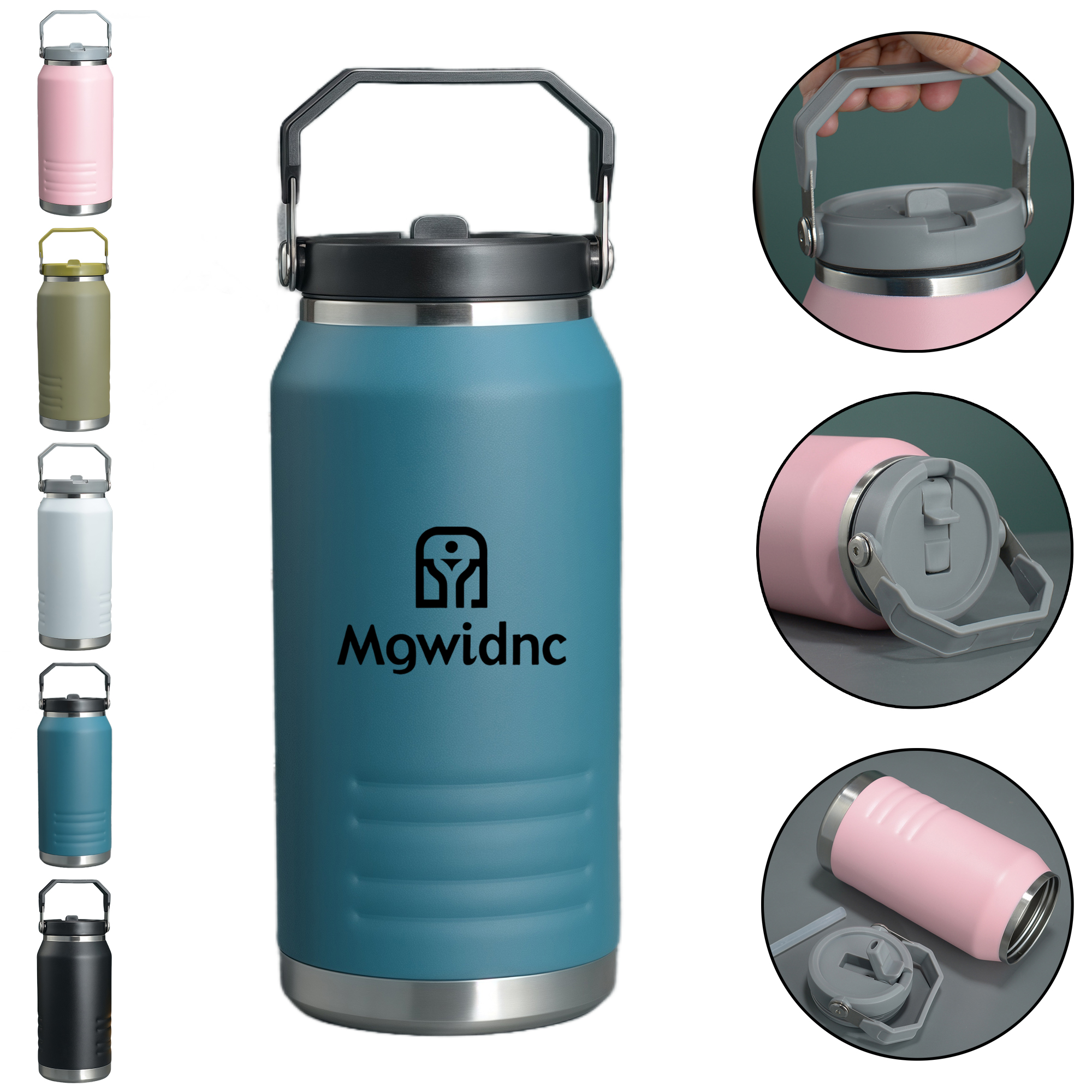 304 Stainless Steel 34oz Large Capacity Tumbler with Handle