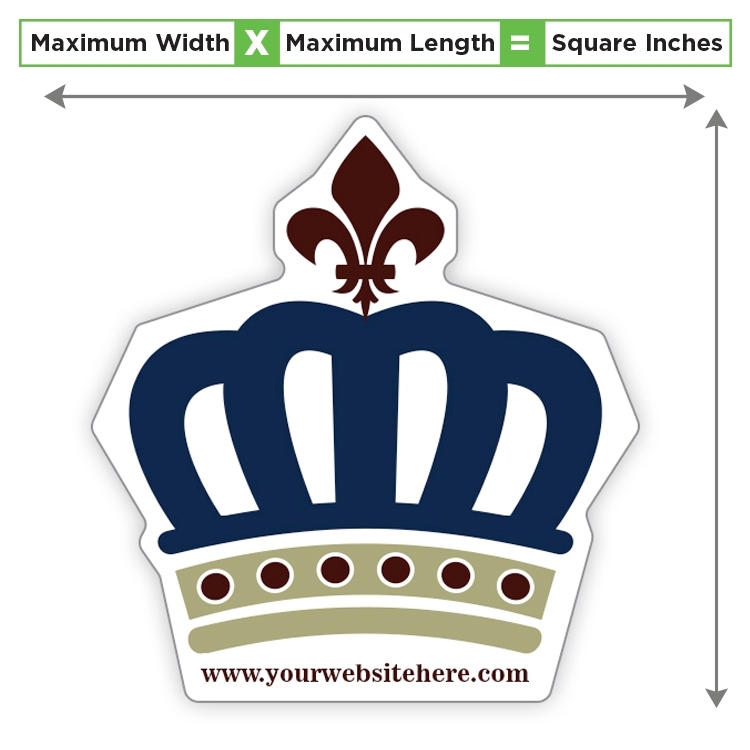 Custom Shape Magnet - 40 to 49.99 Square Inches - 25 Mil. 2