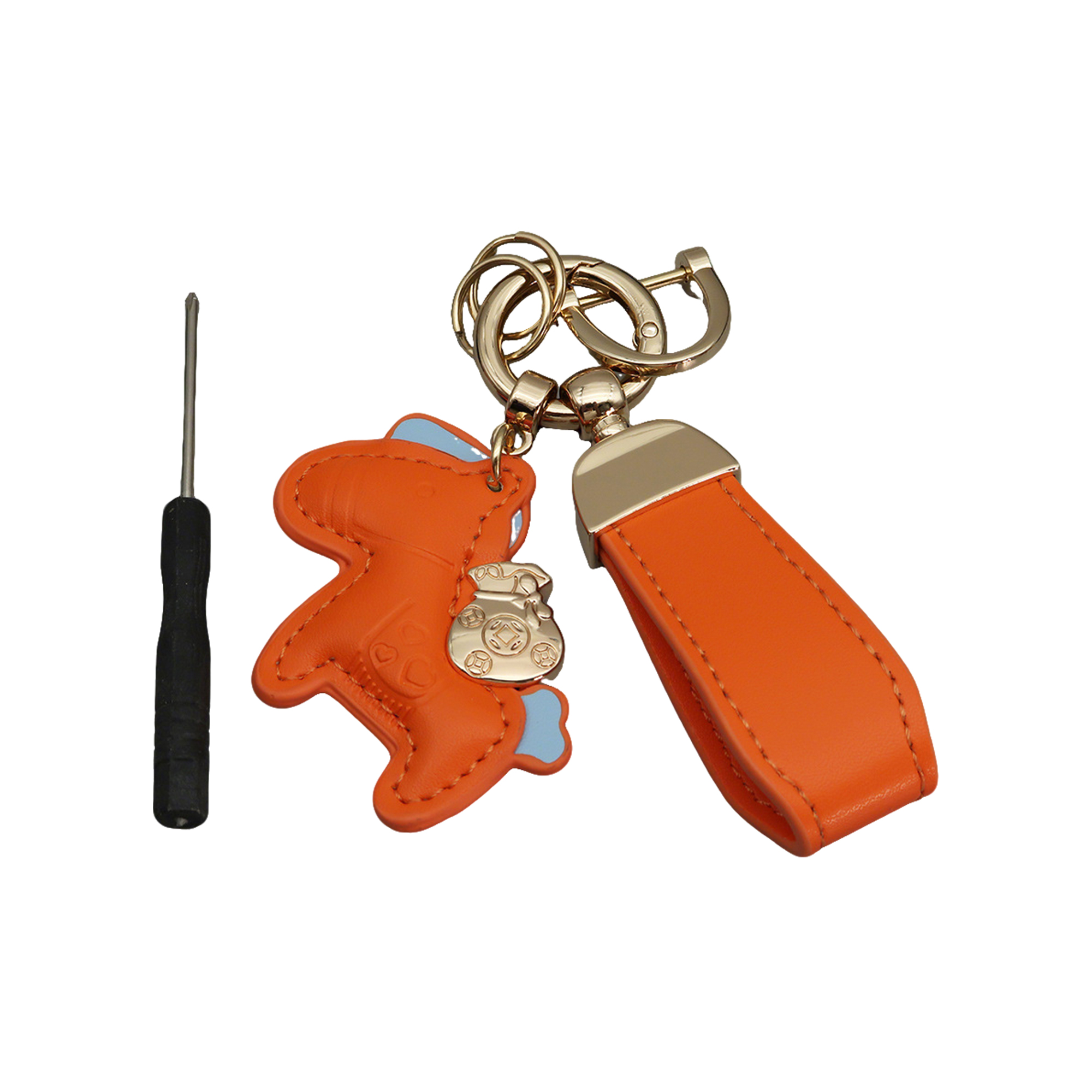 Polyurethane Pony Figure Key Ring With Strap 6.7" Length 45