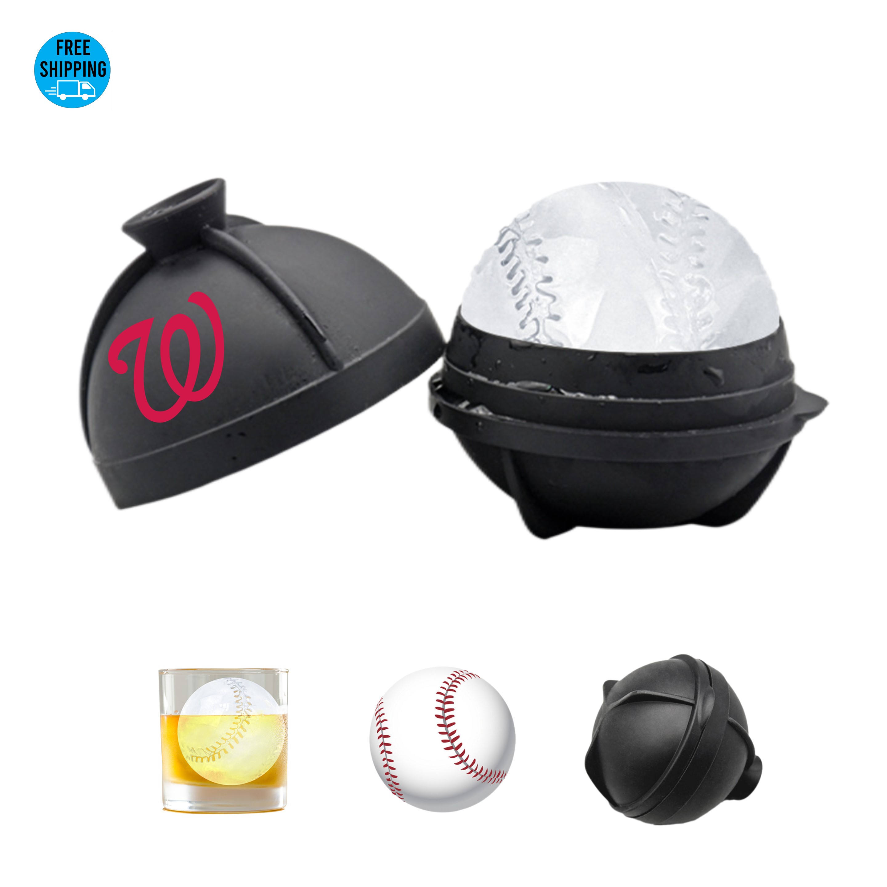 Baseball Ice Mold 2 3/8" 1