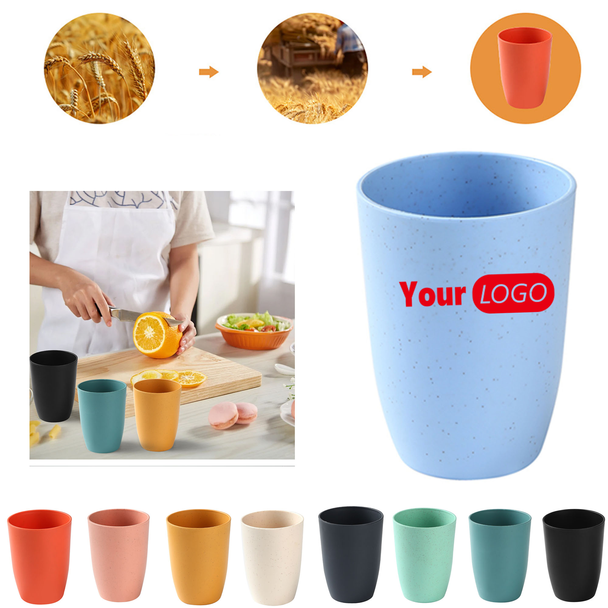 Drop-Proof Eco-Friendly Cups Customized logo 2