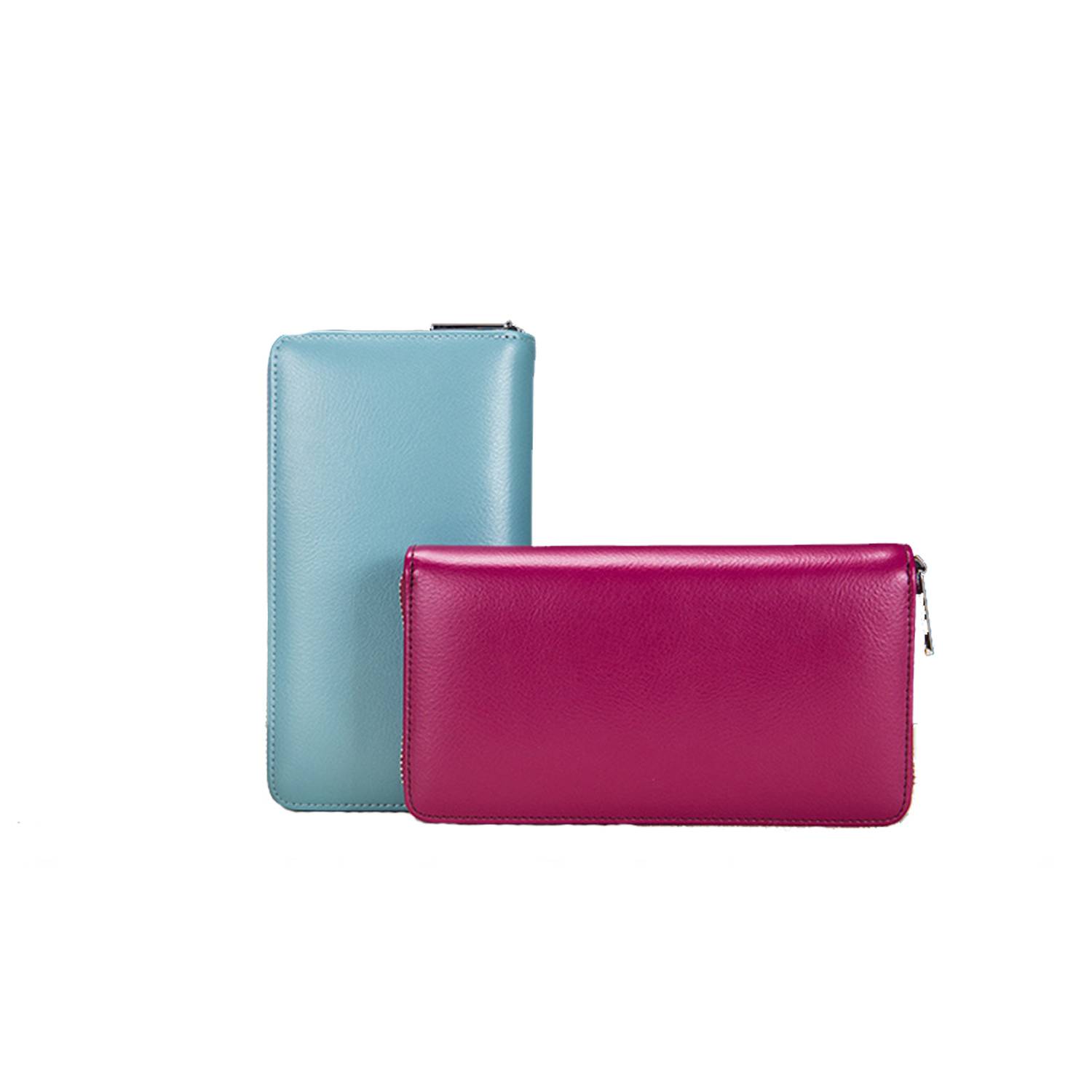 RFID Zip Genuine Leather Wallet 4