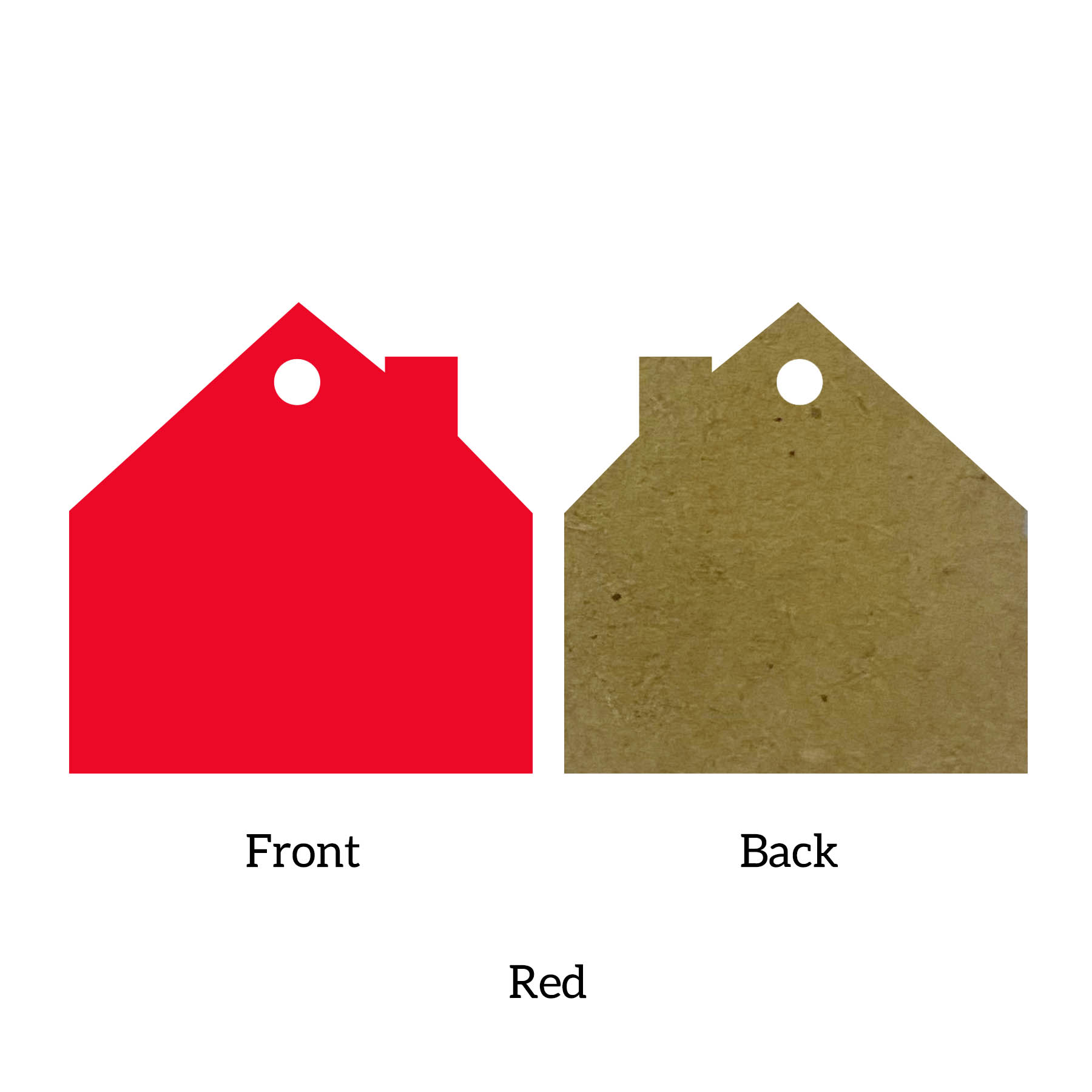 Free Shipping Solid Color Christmas Ornament - House 8